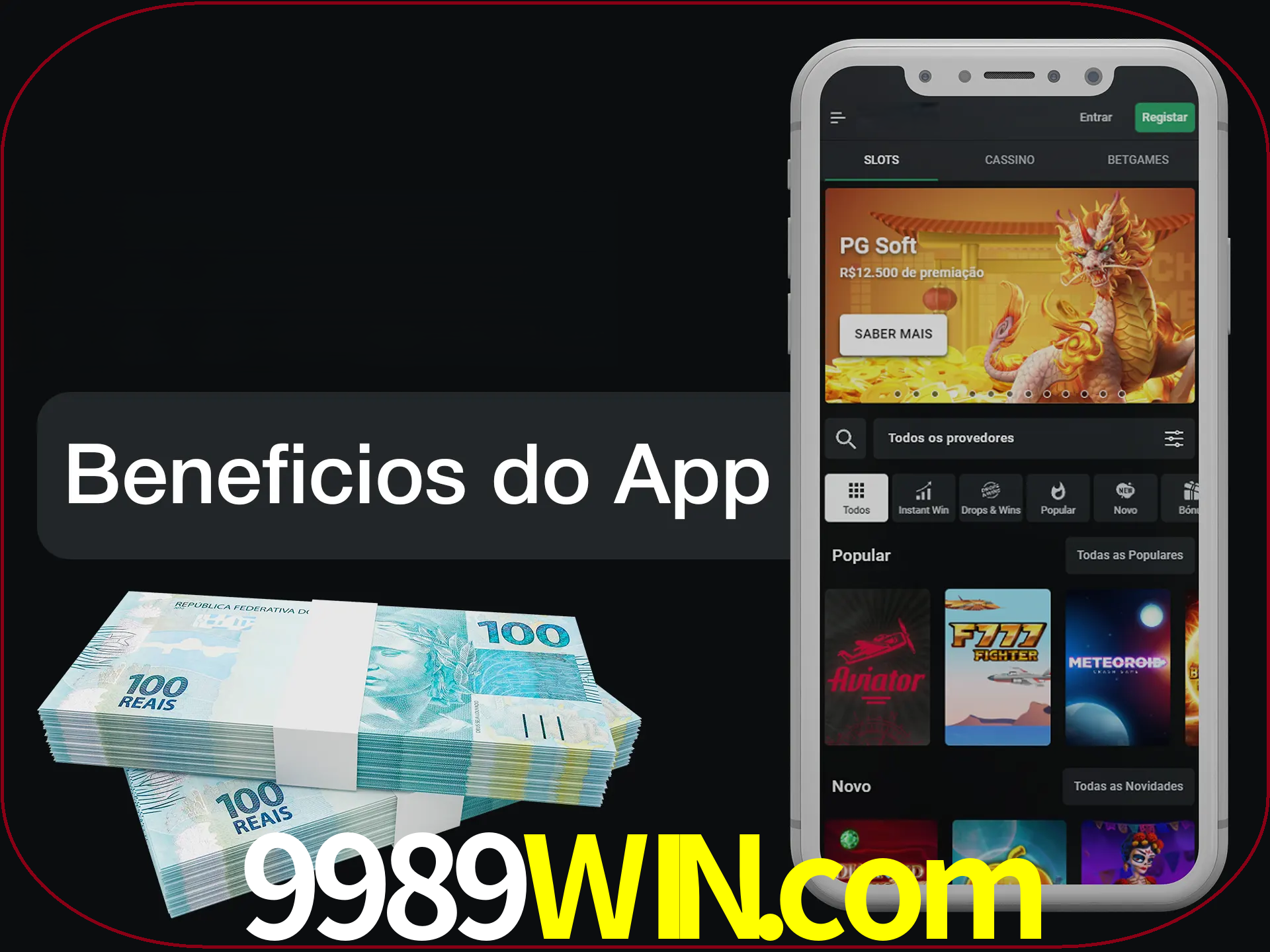 Obtenha todos os benefícios usando o aplicativo.