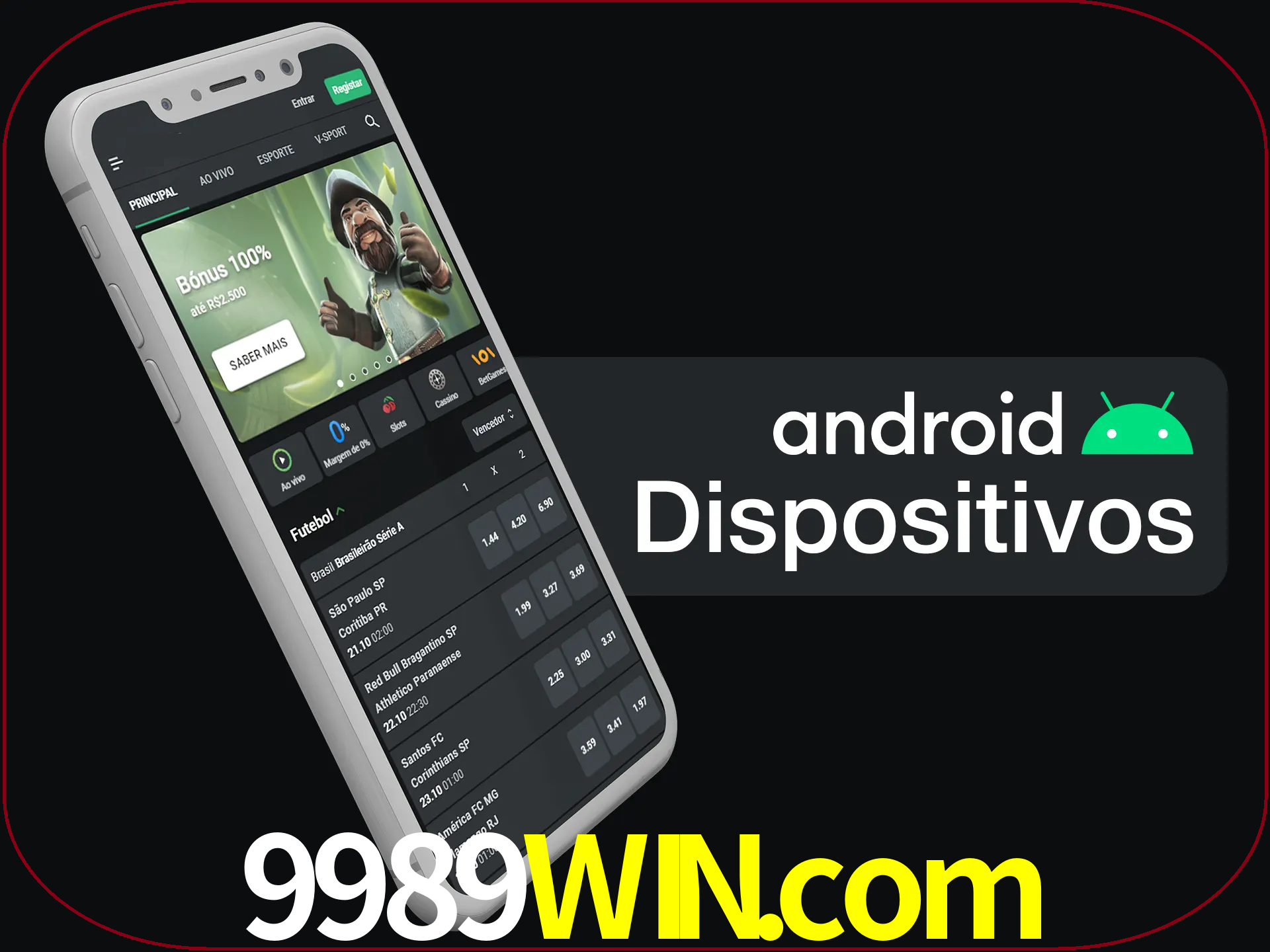 O aplicativo suporta a maioria de todos os dispositivos Android.