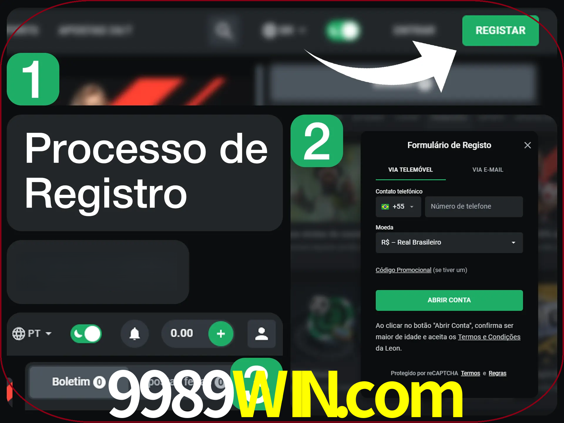 O processo de registro na LeonBet é simples.